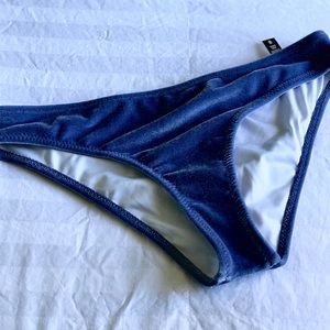 PINK Blue Velvet Bikini Bottom